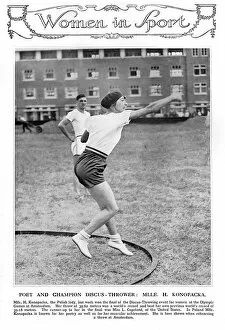 Strength Gallery: Poet and discus thrower, Mlle. H. Konopacka