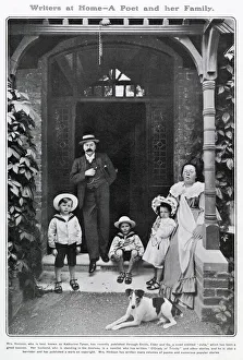 Images Dated 6th January 2021: The poet and novelist Katharine Tynan (1861 - 1931), pictured at home with her husband