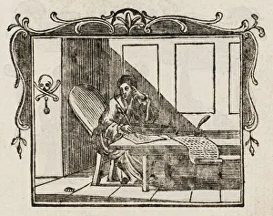 Fable Collection: POET WRITING IN GARRET