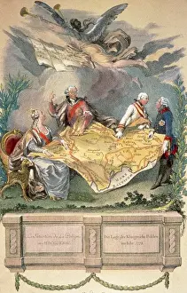 Trumpets Prints: POLAND. First division. XVIII century