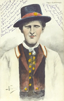 Images Dated 31st March 2011: Poland - Lowicz man in traditional costume