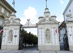 Images Dated 14th August 2013: Poland. Warsaw. Central University Gate. Historical Center