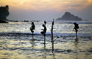 Lanka Gallery: Pole fishermen, Sri Lanka - 4