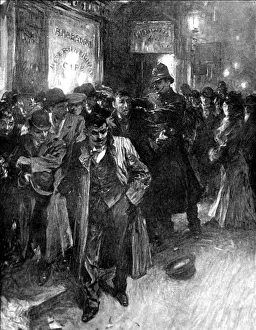 Foreigners Prints: Police breaking up a fight in Soho, London, 1911