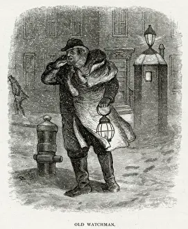 Snowing Prints: Police Night Watchman