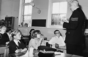 Police Officer in School