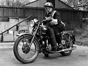 Ww Ii Collection: Police Officer & Triumph