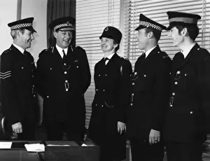 Policemen Prints: Five police officers, including Inspector Helen Hunt