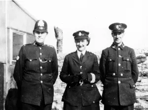Armbands Gallery: Three police officers, Isle of Man, WW2