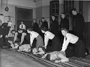 Sleeve Prints: Police officers in training session, London