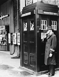 1950s Childhood Gallery: Police Public Call Box, London