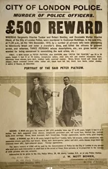 Sidney Collection: Police Reward Poster