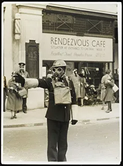 Rendezvous Prints: POLICEMAN IN GAS MASK