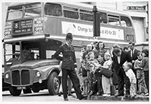 Policeman & Young Crowd