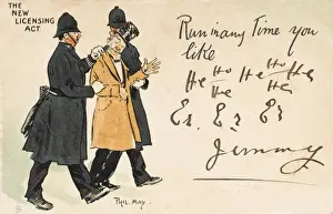 Arrests Prints: Policemen arrest a drunk