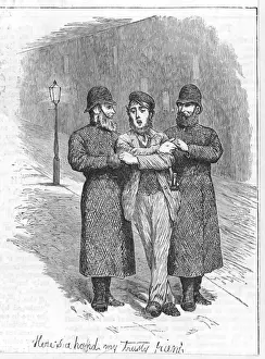 Kindness Prints: Two policemen guide a drunken man home