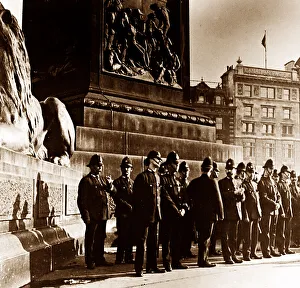 Policemen in Trafalgar Square, London