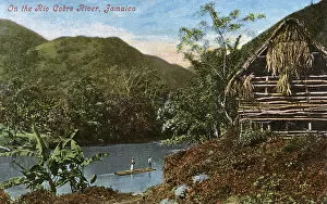 Raft Gallery: Poling a raft on the Rio Cobre River, Jamaica, West Indies