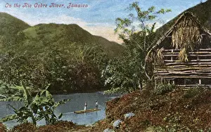 Poling Prints: Poling a raft on the Rio Cobre River, Jamaica, West Indies