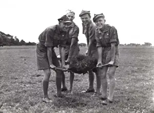 Task Prints: Polish Scouts carrying turf