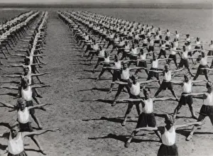 Jumps Prints: Polish Scouts exercising