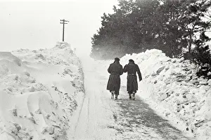 Helmsley Prints: After Polish soldiers have helped to clear snow for communities