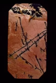 Aerinite Gallery: Polished slab of rhodonite
