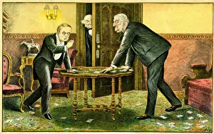 Gould Collection: Political cartoon, On the Turn of the Card