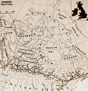 Political map of Canada