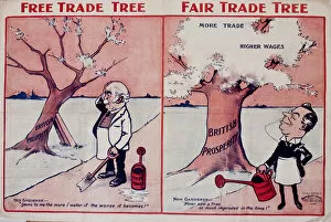 Images Dated 9th July 2018: Political poster, Free Trade versus Fair Trade