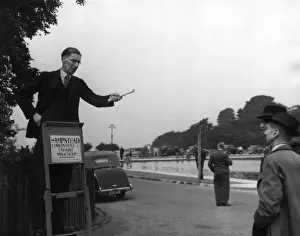 Unionist Prints: Political speech in Hampstead, 1940s