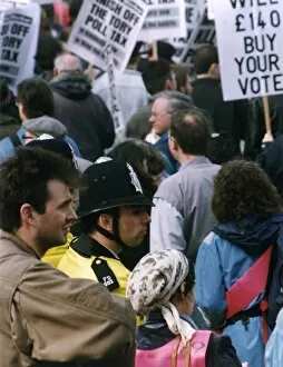 Demonstrators Collection: Poll Tax demonstration, Central London