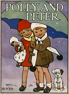 Images Dated 23rd December 2016: Polly and Peter - children in the snow by Harold Earnshaw