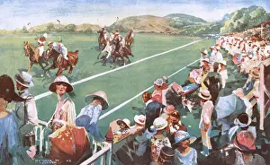 Amusements Prints: Polo at Mandelieu, French Riviera in the 1920s