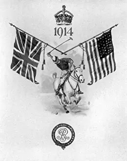 Tournament Prints: Polo Victory 1914, Menu card from Buckingham Palace