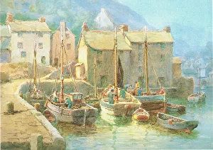 Mortimer Prints: Polperro Harbour, Cornwall