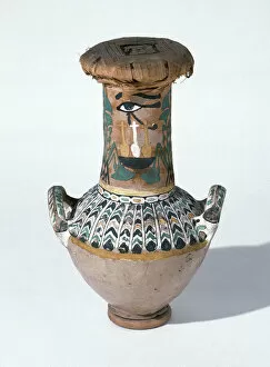 Terracotta Collection: Polychromed vase. Tomb of Kha. 1400 BC. Egypt