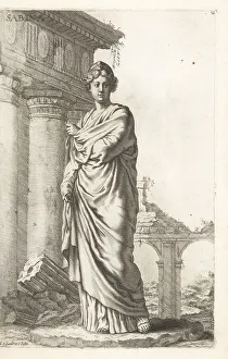 17th Century Prints: Polyhymnia, Greek Muse of poetry and dance