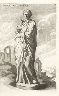 17th Century Prints: Polyhymnia, Greek Muse of poetry and dance