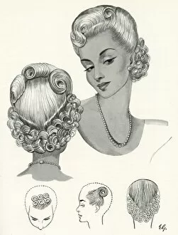 Waved Collection: Pompadour hairstyle 1940s
