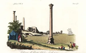 Cleopatras Collection: Pompeys Pillar and Cleopatras Needle at