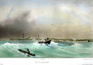 Vaillant Prints: Pondichery From The Sea, India