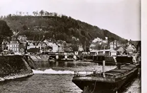 Eure Prints: Pont-Audemer (Eure), France - The Harbour and Dam