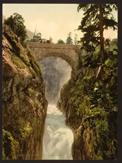 Pont Prints: Pont d Epagne (i. e. Pont d Espagne), Cauterets, Pyrenees, F