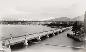 Blanc Prints: Pont du Mont Blanc, Geneva, Switzerland