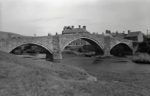 Llanrwst Prints: Pont Fawr, Llanrwst - crossing over the River Conwy