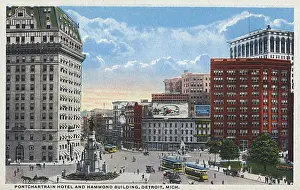 Chariot Prints: Pontchartrain Hotel, Campus Martius, Detroit, Michigan, USA