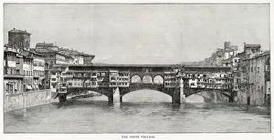 Images Dated 27th January 2021: Ponte Vecchio, Florence, Italy. Date: 1888