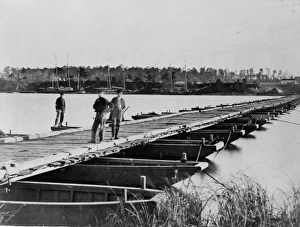 Appomattox Gallery: Pontoon across Appomattox creek