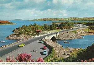 Mayo Collection: Pontoon Bridge at junction of Lough Conn & Lough Cullen
